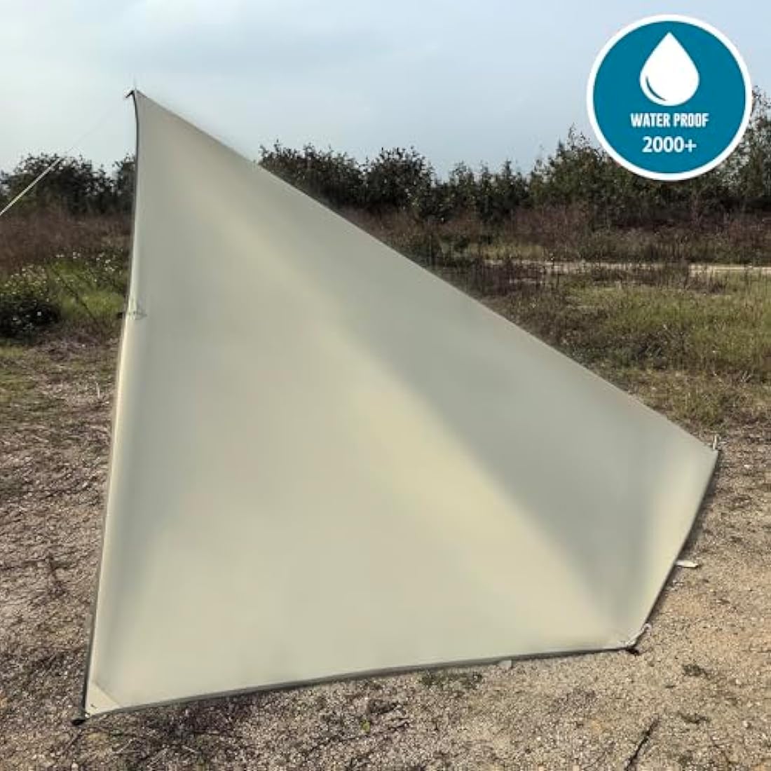HIDEWALKER Waterproof Camping Tarp – 4x4m Lightweight Ripstop Shelter