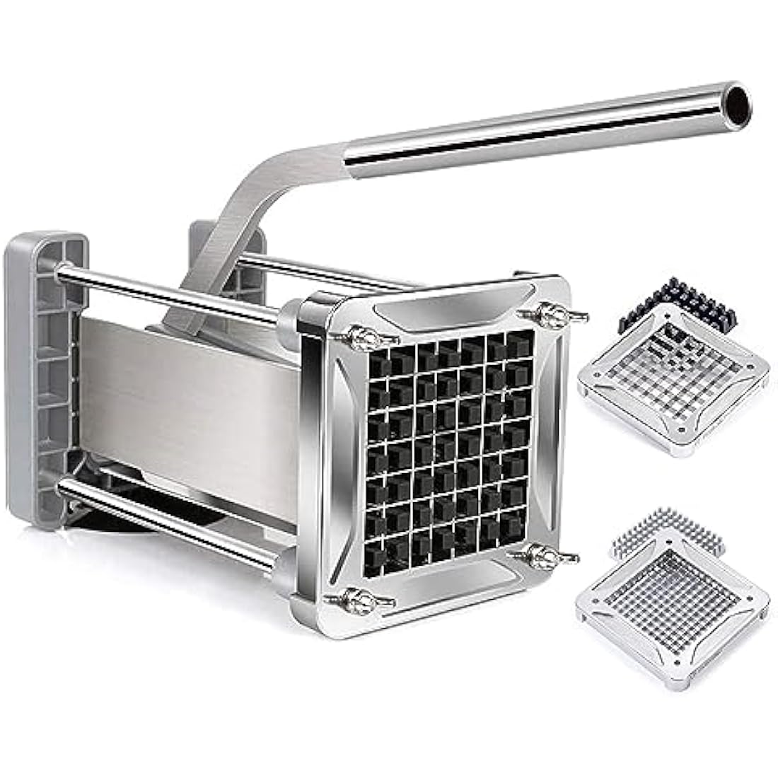 Sopito Stainless Steel French Fry Cutter | Potato Chipper with 2 Blades