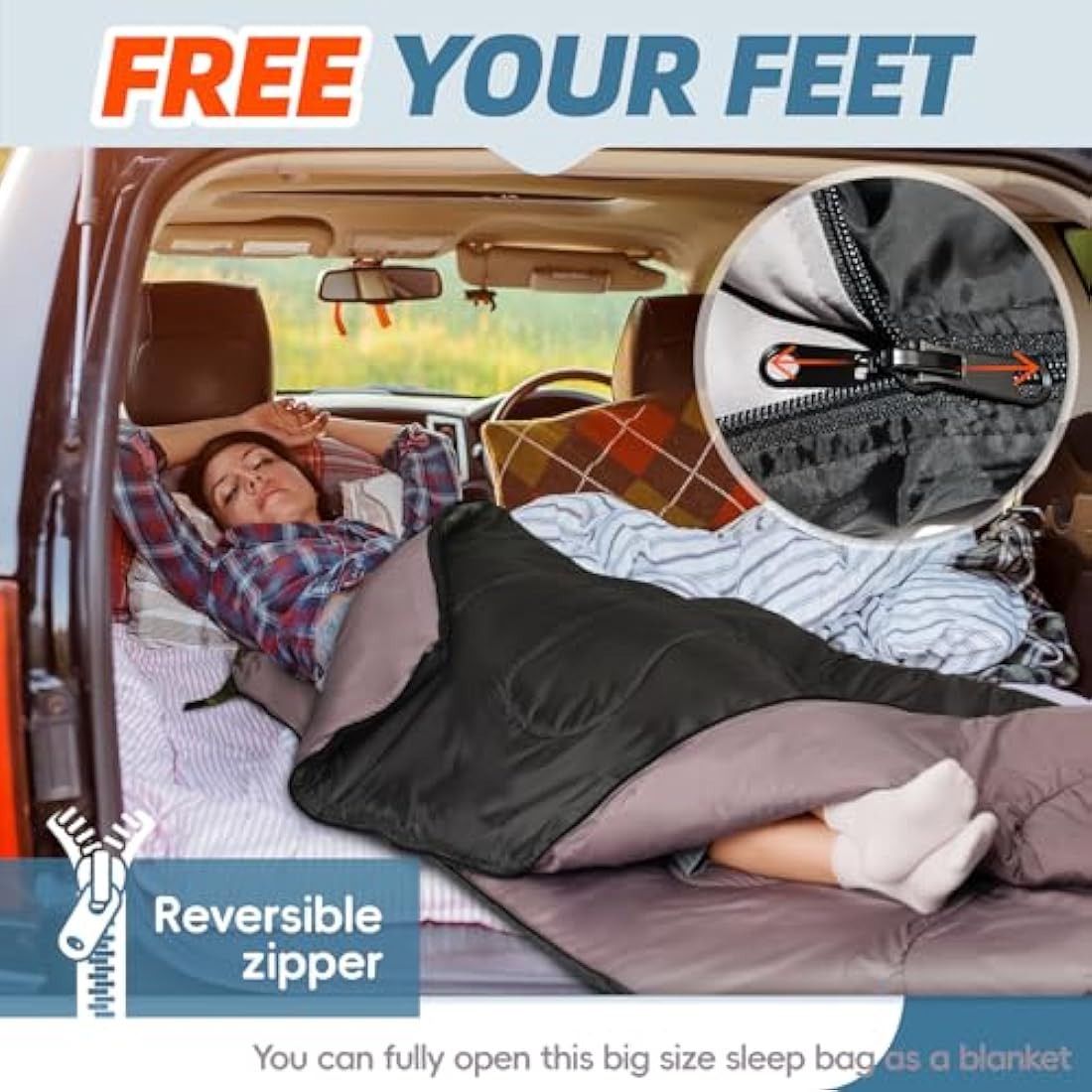 MEREZA XL Sleeping Bag | Big and Tall Cold Weather Camping Gear