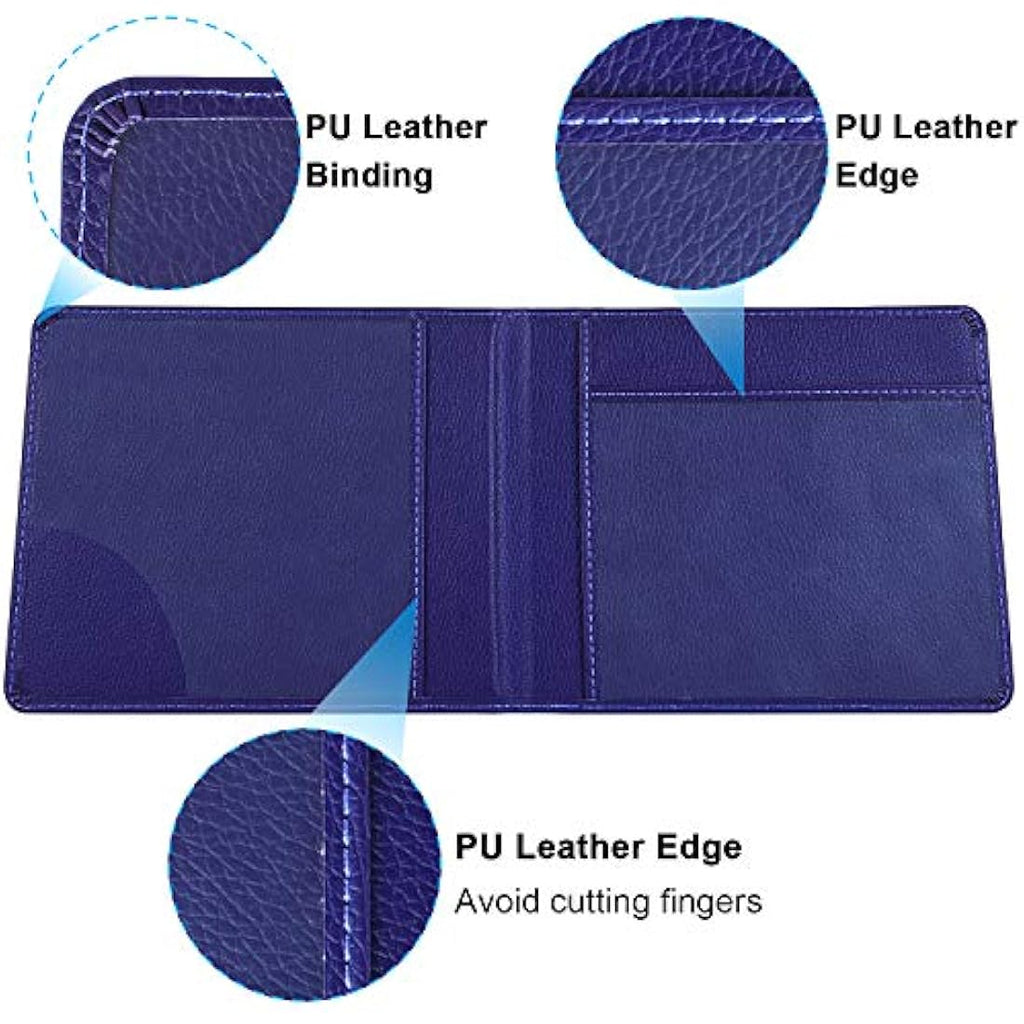 Wisdompro Blue Badge Holder – PU Leather Disability Parking Permit Cover