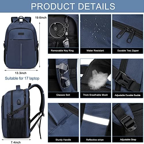 WENIG Extra Large Laptop Backpack | Travel Business Rucksack with USB Port