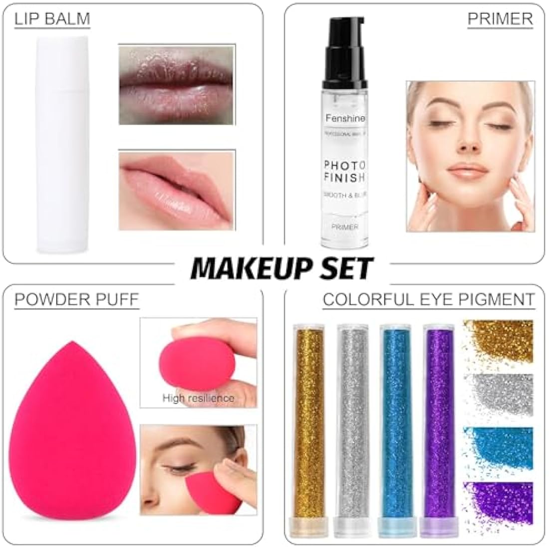 Jolof Store Professional 30-Piece All-in-One Makeup Kit with Travel Bag