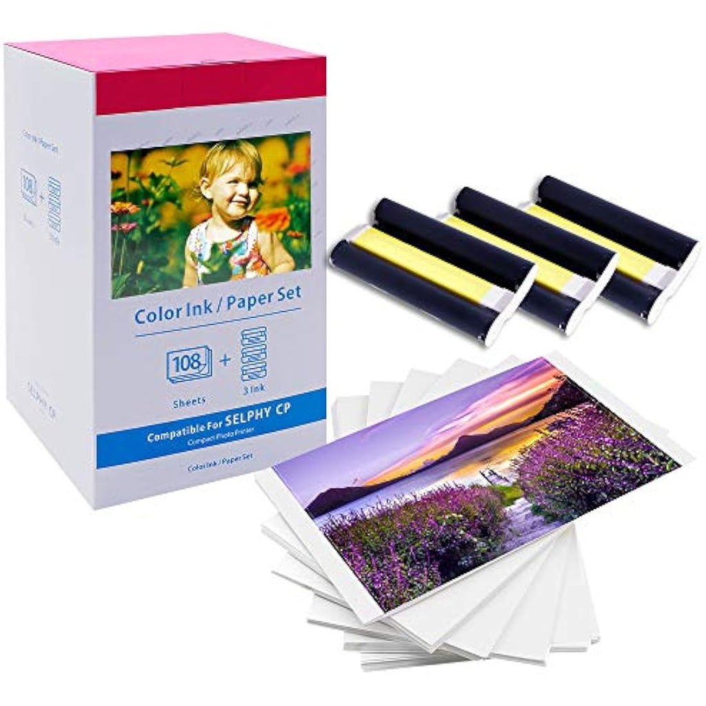 MarkField KP-108IN Ink and Photo Paper Set for Canon Selphy CP1500 CP1300