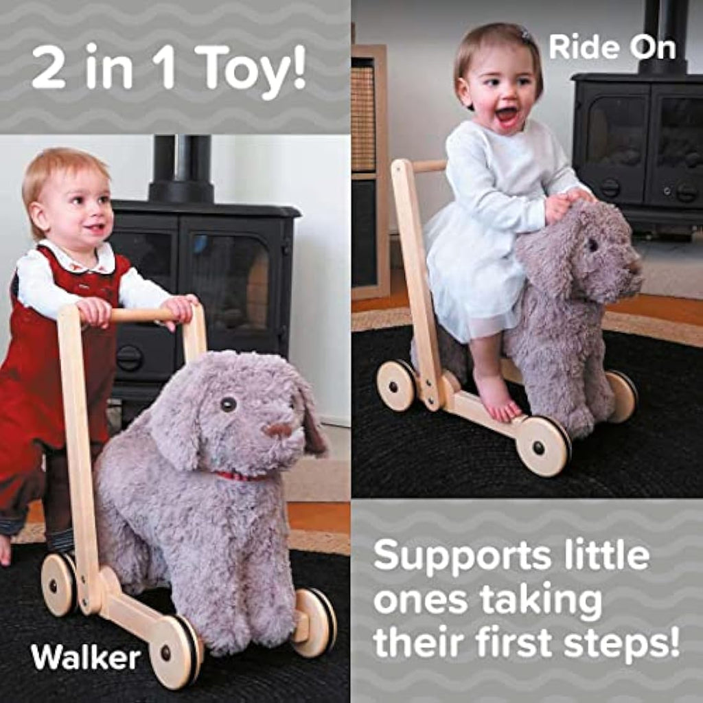 Little Bird Told Me Bailey Dog 2-in-1 Baby Walker & Ride On Toy