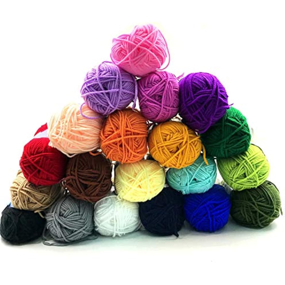 Milk Cotton Yarn | 20 Pack Multicolour Soft Wool for Crochet