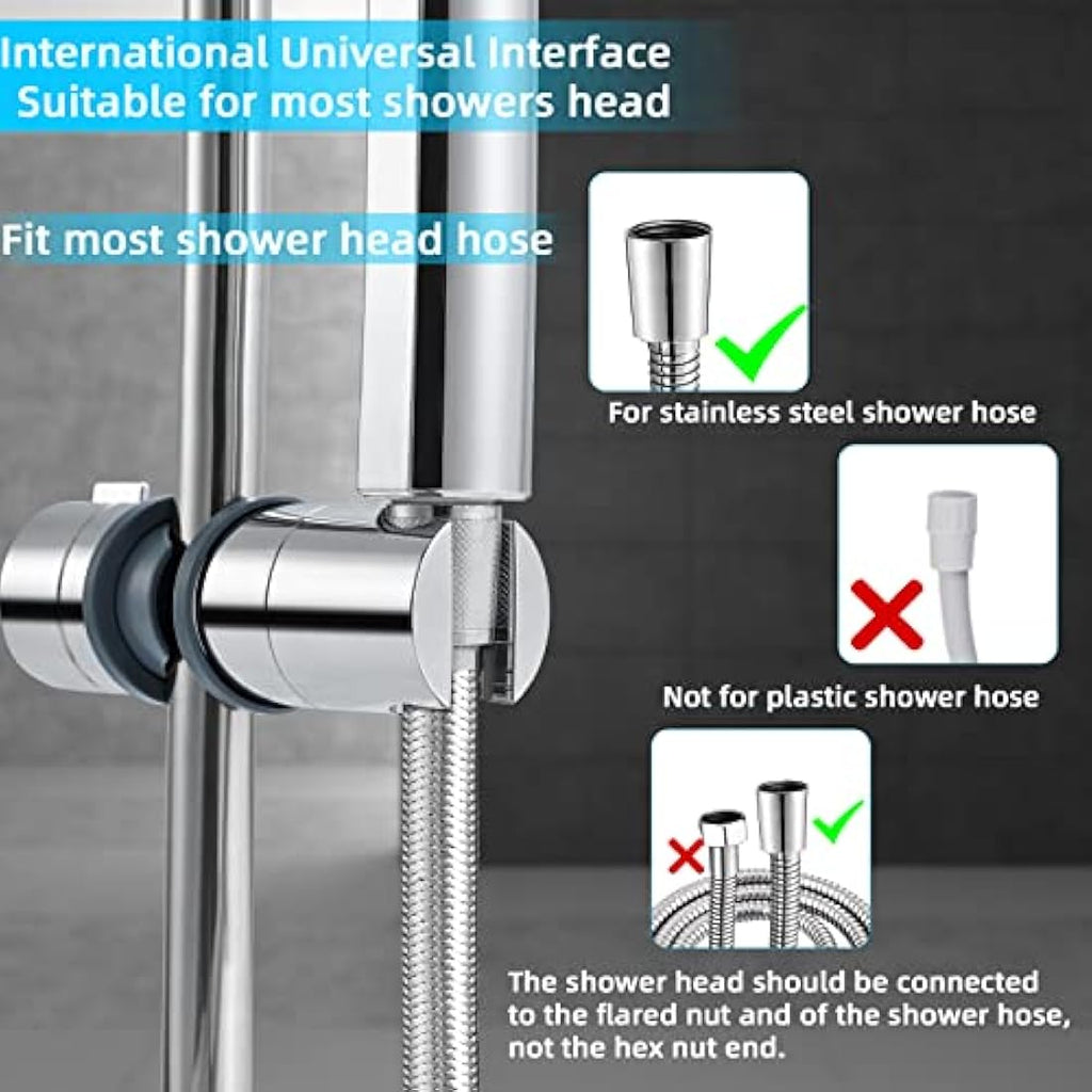 BBLIKE Universal Shower Head Holder | 18-25mm Adjustable ABS Bracket