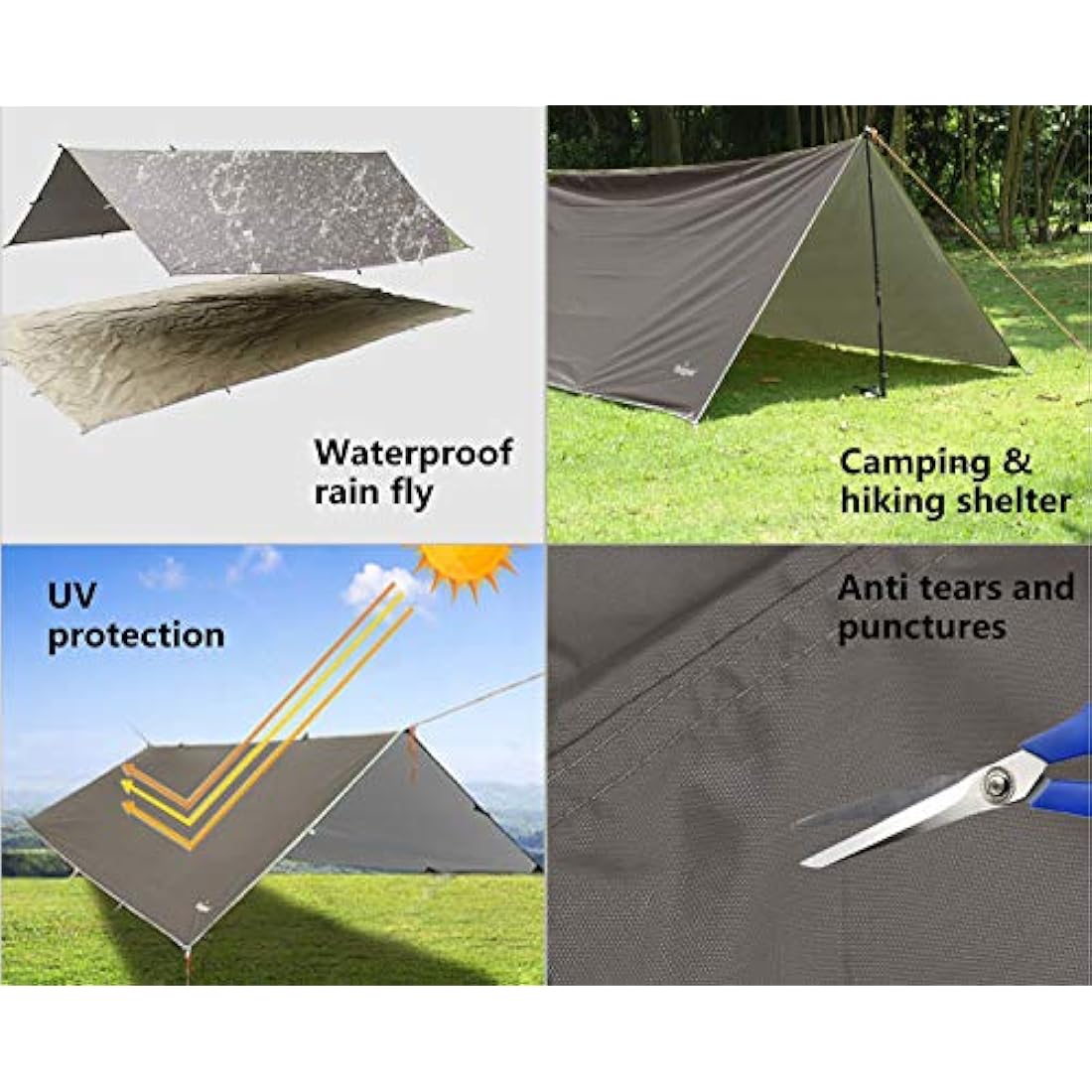 Unigear Waterproof Rain Fly Tarp | Lightweight Camping Tent Shelter