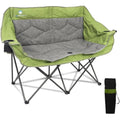 LANMOUNTAIN Folding Double Camping Chair – Heavy Duty 2-Person Loveseat