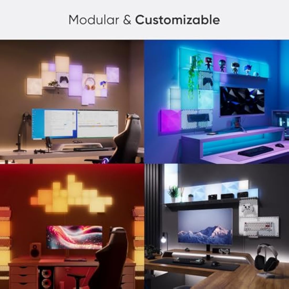 Nanoleaf Blocks 10-Pack Combo Starter Kit | RGBW LED Wall Light Panels