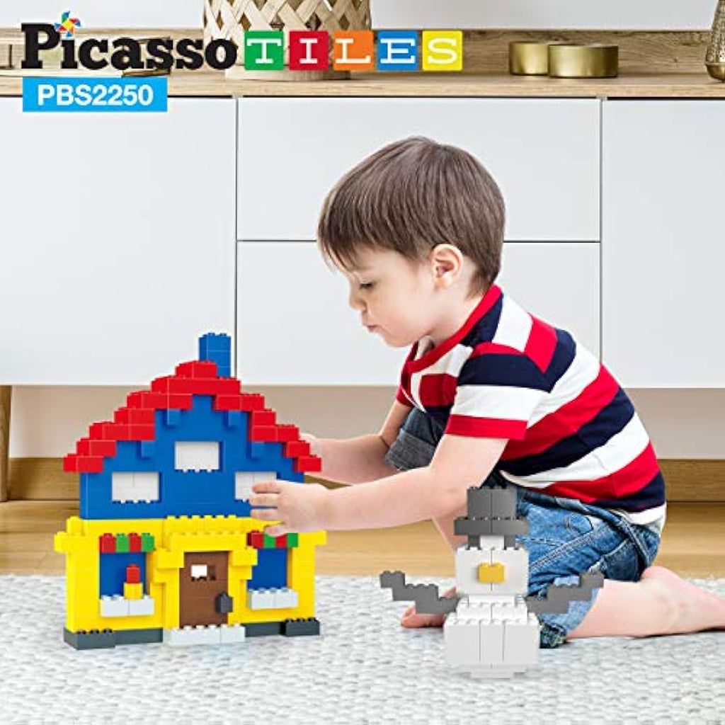 PicassoTiles 2250pc Building Block Set – STEM Construction Toy for Ages 3+