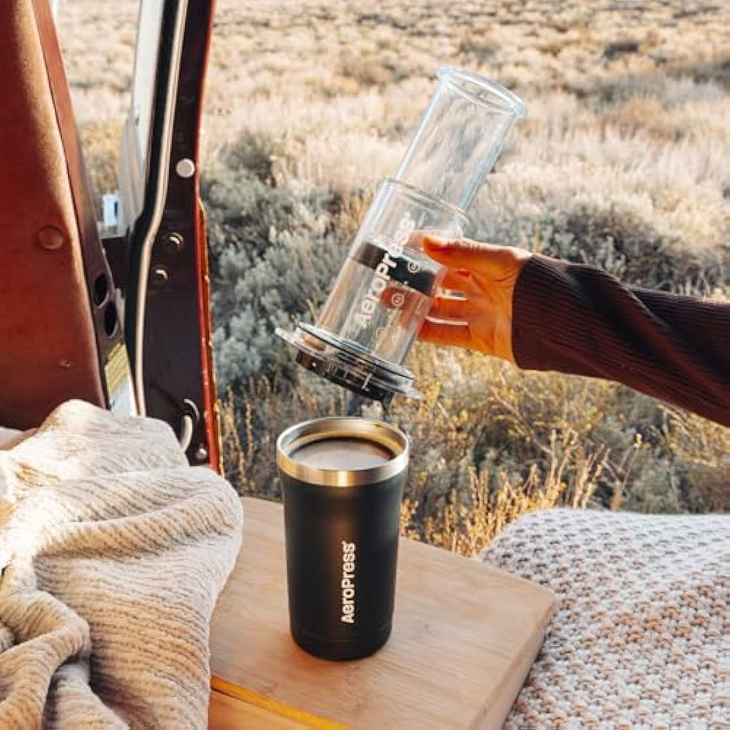 AeroPress Go Plus Portable Coffee Maker – 3-in-1 Travel Brewer & Tumbler