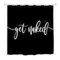 Jolof Store Get Naked Shower Curtain – Black Waterproof Fabric, 180x180cm