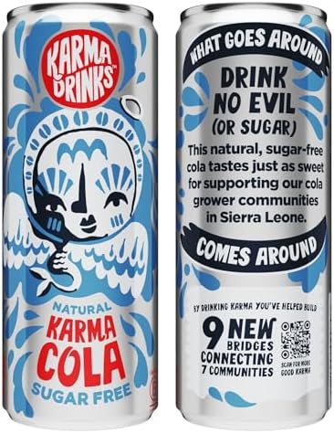 Karma Drinks Sugar Free Karma Cola – Natural Soft Drink (24 x 250ml)