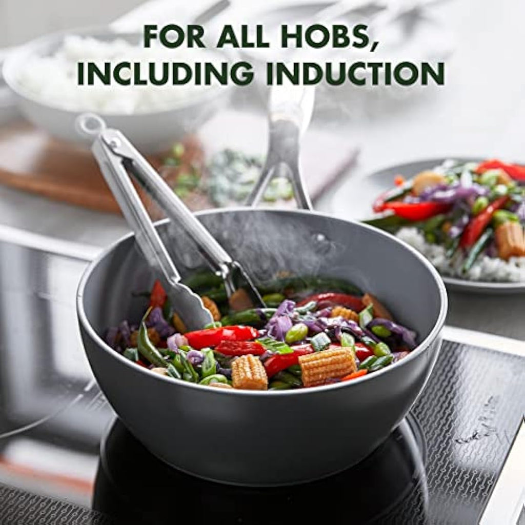 GreenPan Valencia Pro Ceramic Non-Stick 20cm Chef's Pan | Induction Grey