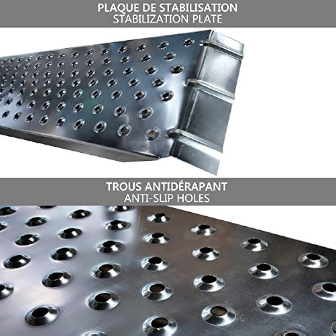 VOUNOT Heavy Duty Steel Loading Ramps | 400kg Capacity for ATV & Moto