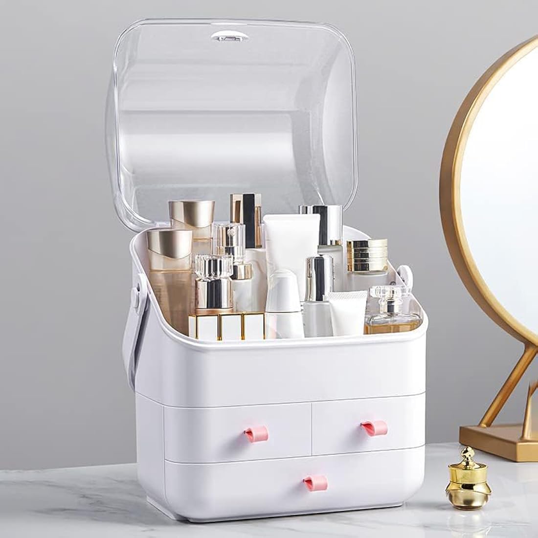 Jolof Store Makeup Organizer – Large Dustproof Cosmetic Storage Box