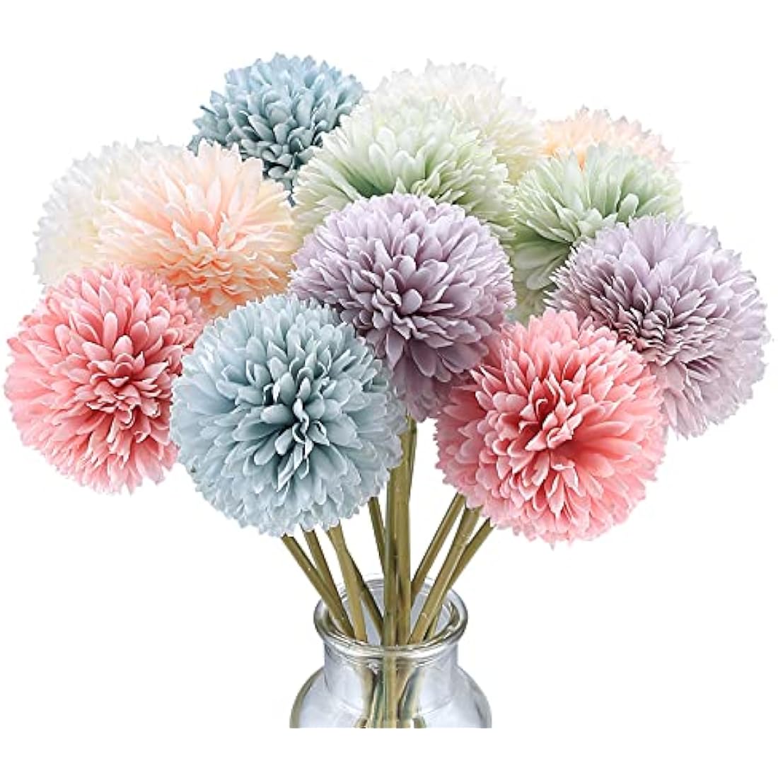 Jolof Store 12 Pcs Silk Artificial Hydrangea Ball Flowers for Home Decor