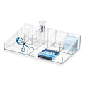 iDesign Sarah Tanno 13-Compartment Makeup Organizer | Clear & White
