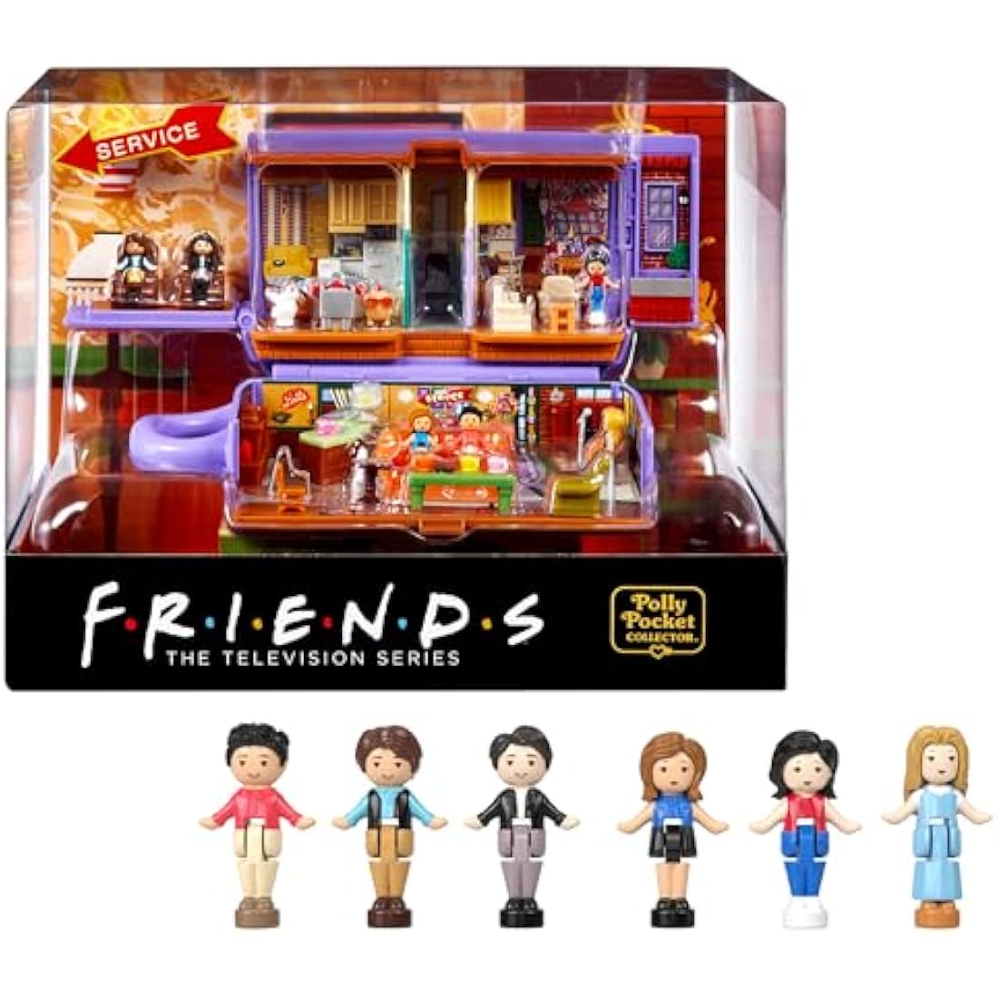 Polly Pocket Friends Central Perk Compact Playset with 6 Dolls - HKV74