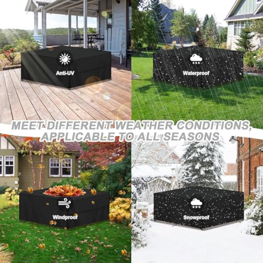SIMPHAUS Waterproof Patio Furniture Cover | 420D Heavy Duty Oxford Fabric