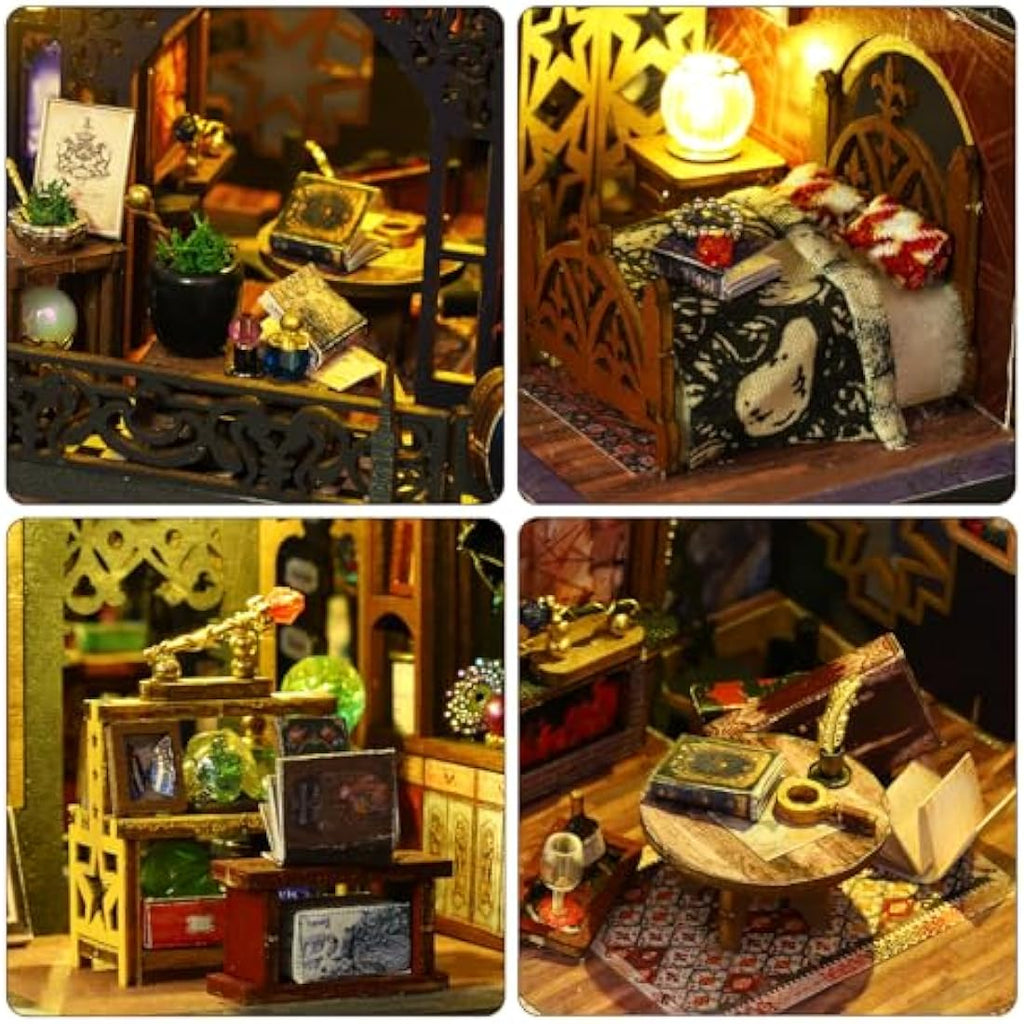 Jolof Store DIY Miniature Dollhouse Kit – Holo Magic City 2 Wooden House