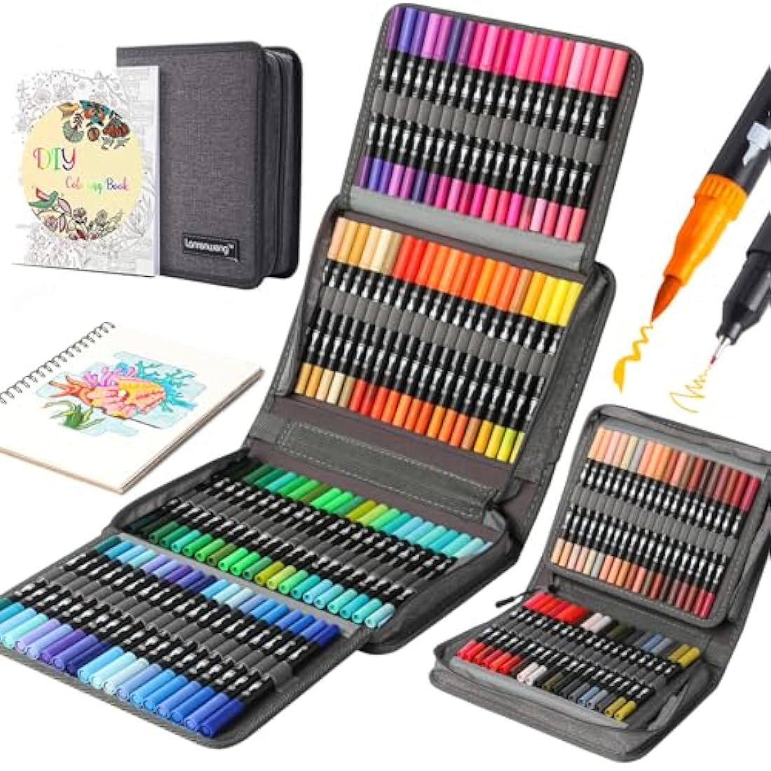 Jolof Store 120 Colors Dual Tip Art Markers | Brush Pens & Fineliners