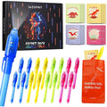 DazSpirit 16-Pack Invisible Ink Spy Pens & Dinosaur Notebooks Party Favors
