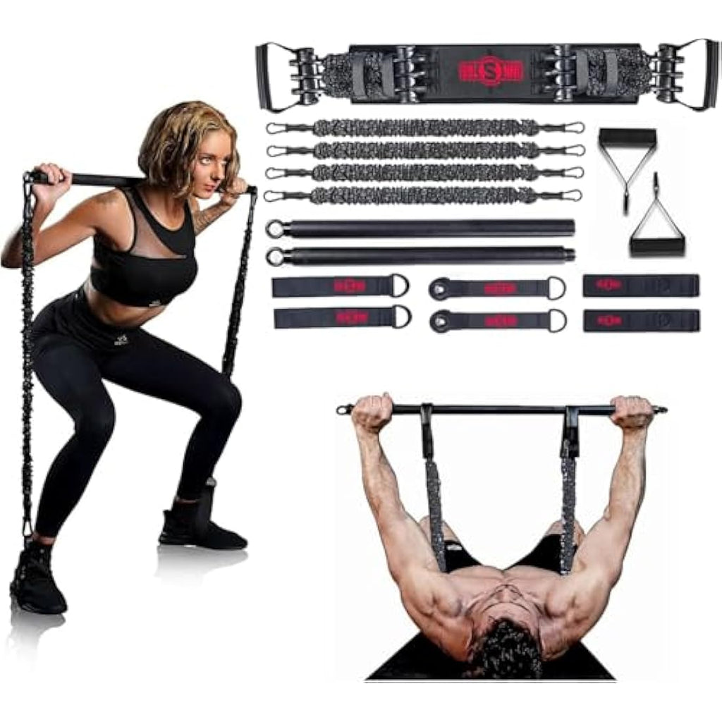 INNSTAR Portable Home Gym Set | Resistance Band Bench Press Kit