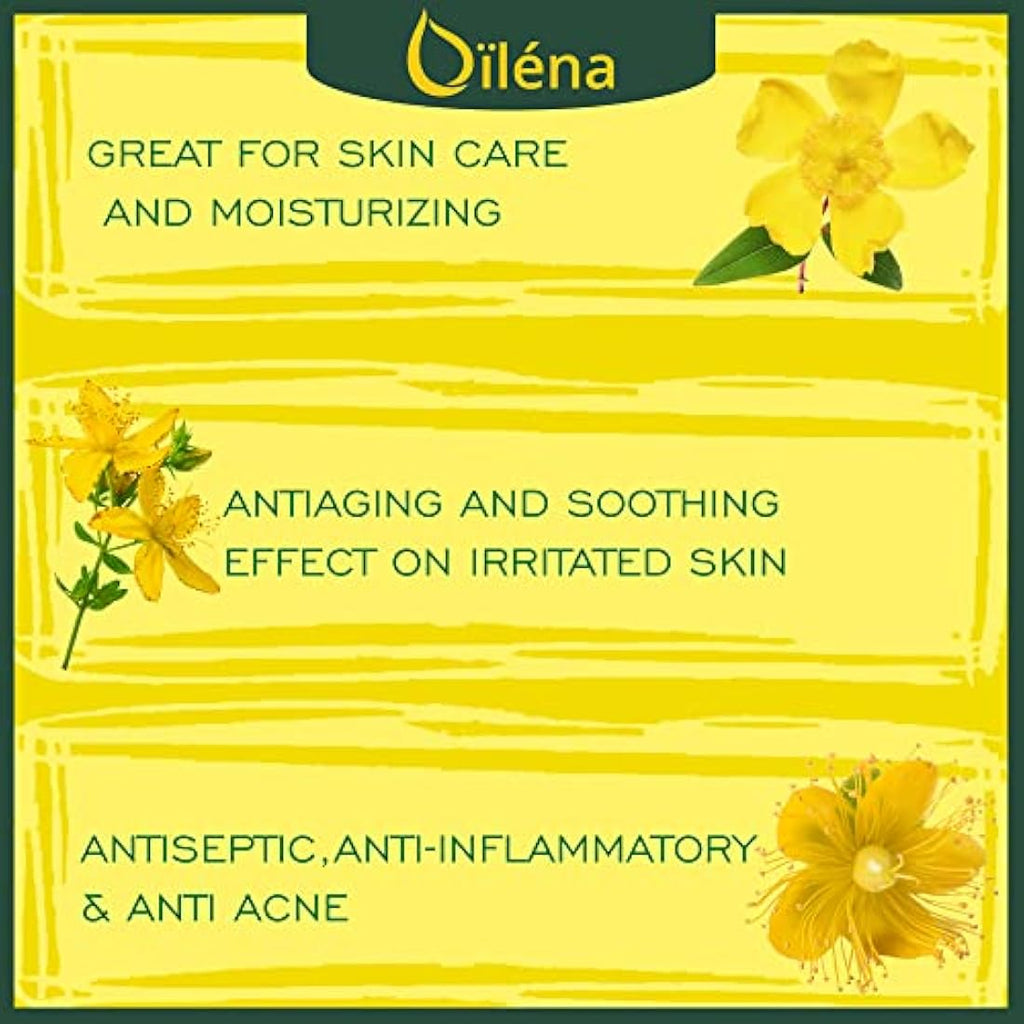 Oïléna St. John's Wort Oil – Cold Pressed Massage & Skin Care, 500ml