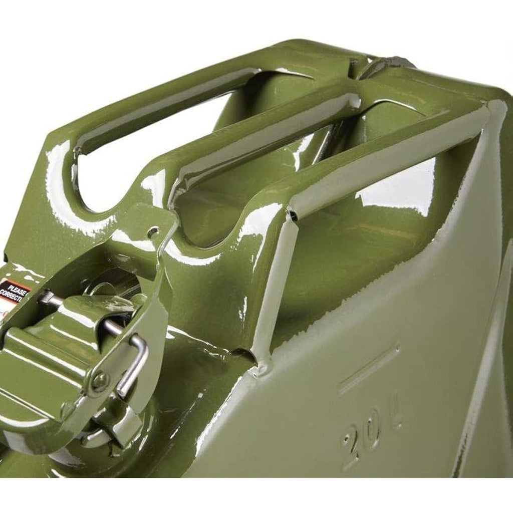 Jolof Store 20L Metal Jerry Can | UN Approved Fuel Canister in Green
