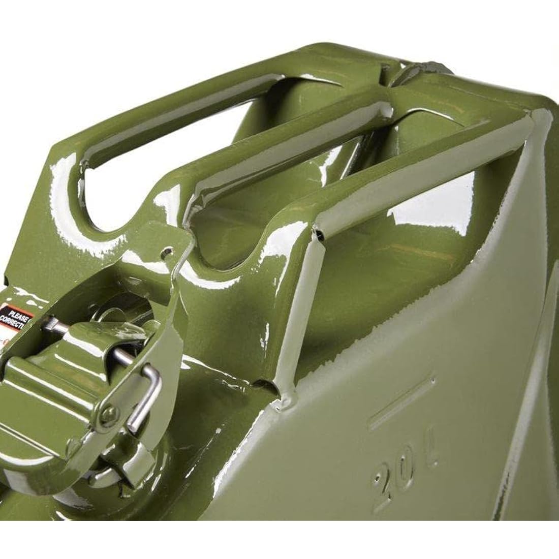 Jolof Store 20L Metal Jerry Can | UN Approved Fuel Canister in Green