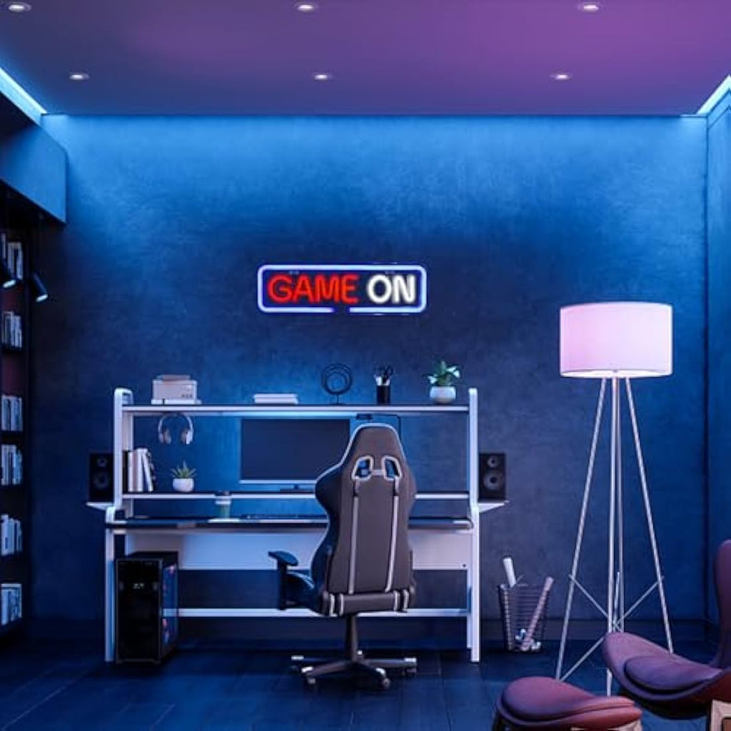 Game On Neon Sign – LED Gaming Wall Decor for Game Room