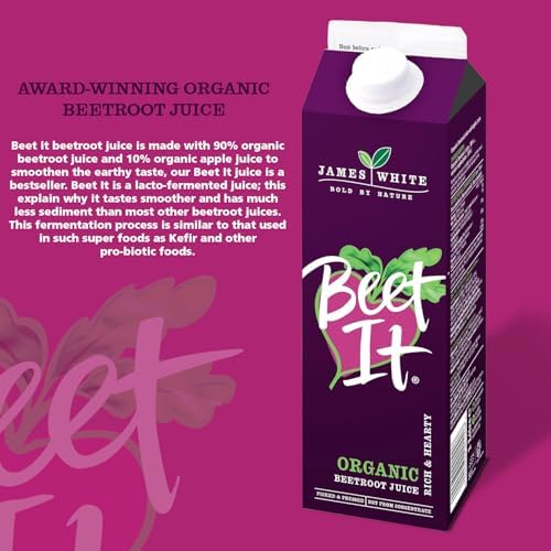 Beet It Organic Beetroot Juice – Lacto-Fermented Drink (1L x 8 Pack)