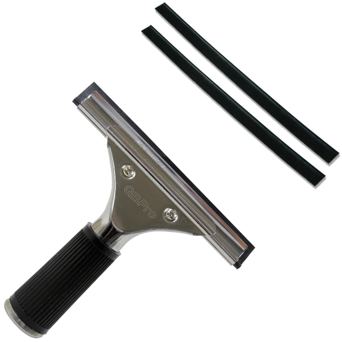 GBPro Professional Window Squeegee | 15cm Stainless Steel Wiper + 2 Blades