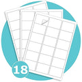 Triplast A4 Address Labels - 18 Per Sheet (900 Total) - White Easy Peel