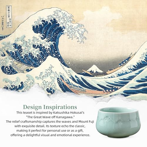 TEANAGOO 7-Piece Matcha Set | Ceramic Bowl with Spout & Bamboo Whisk