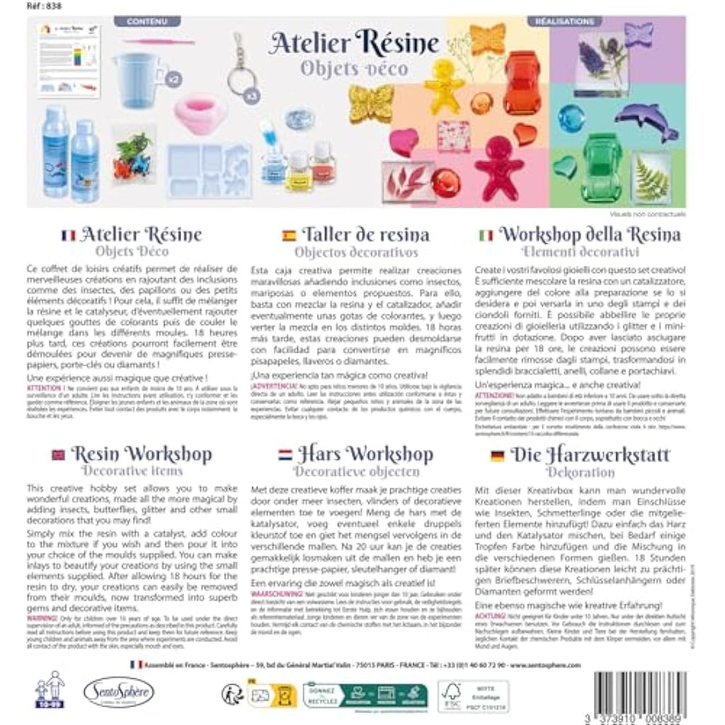 Sentosphère Atelier Résine – Kit Créatif et Scientifique pour Enfants