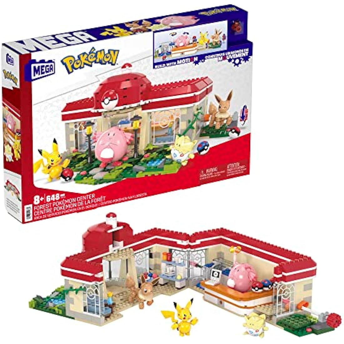 MEGA Pokémon Center Forest Playset – 648 Piece Motion Building Toy