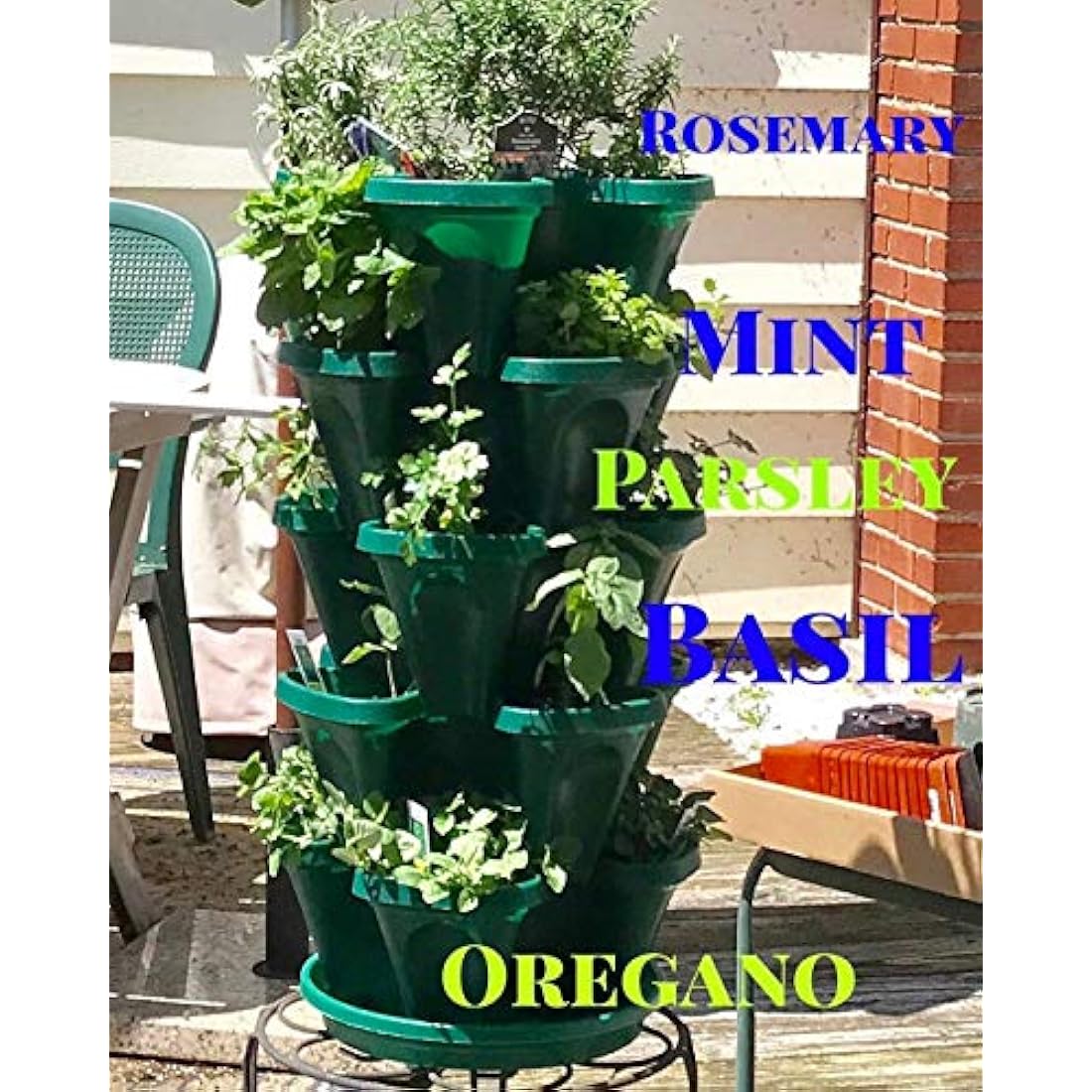 Mr. Stacky 5-Tier Vertical Stackable Planter - Self-Watering Hunter Green