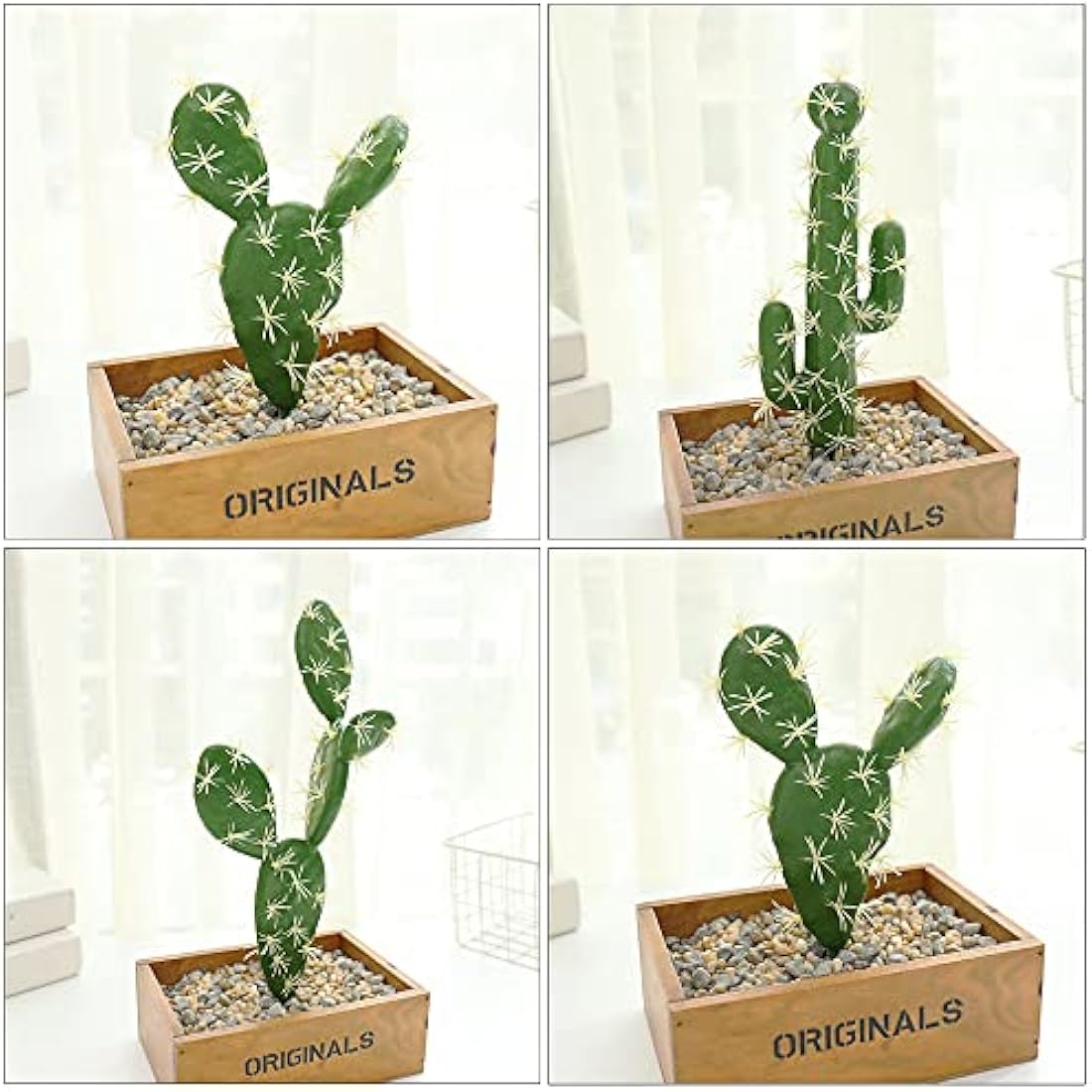 9-Pack Artificial Succulent Plants – Fake Cactus Stems