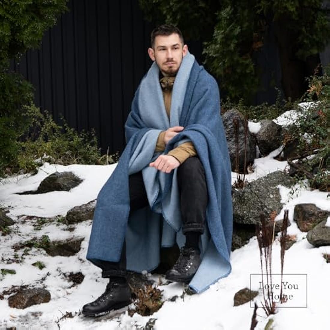 Merino Wool Travel Blanket – Warm Outdoor Camping Throw