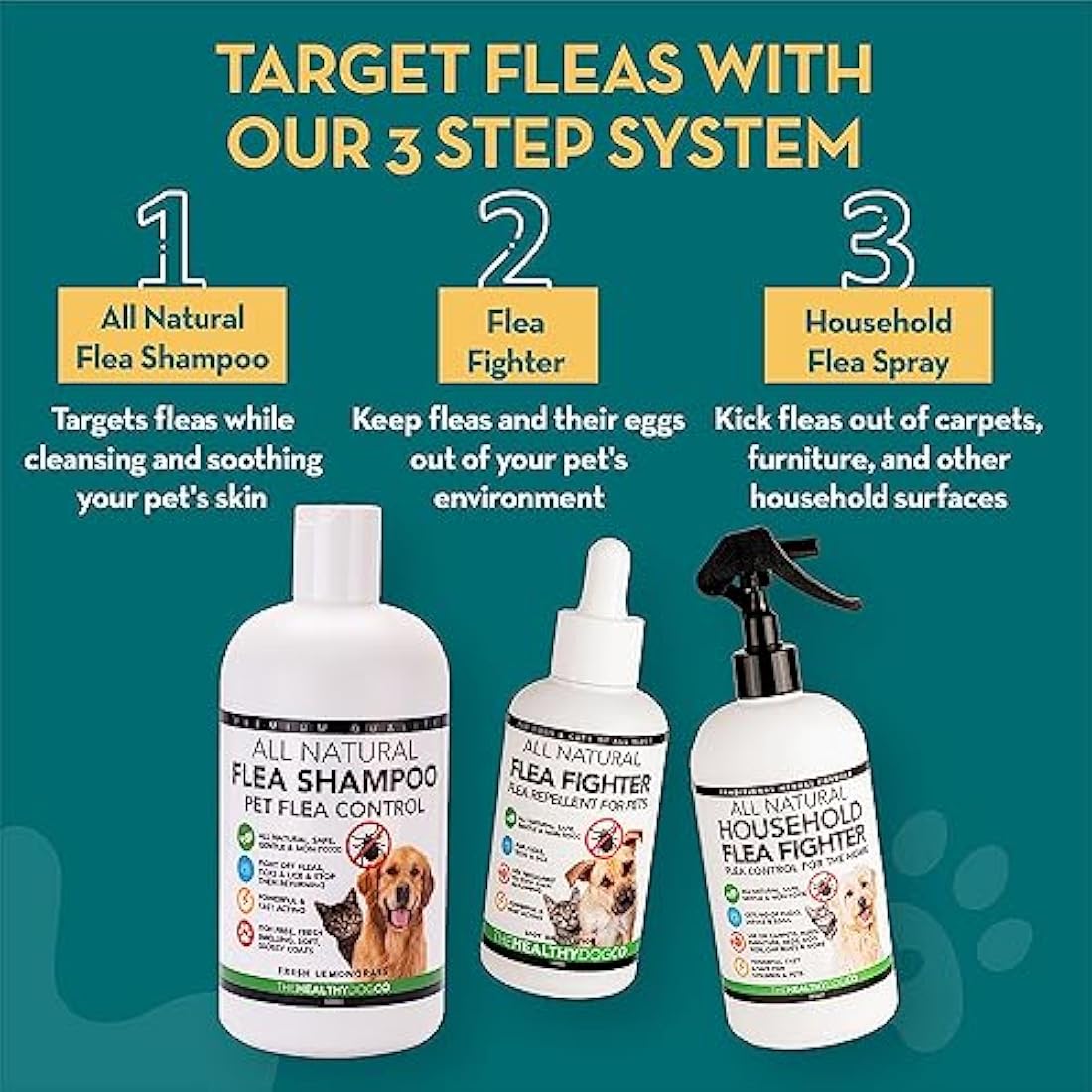 The Healthy Dog and Cat Co. Natural Flea Shampoo – Vegan Quassia Wash