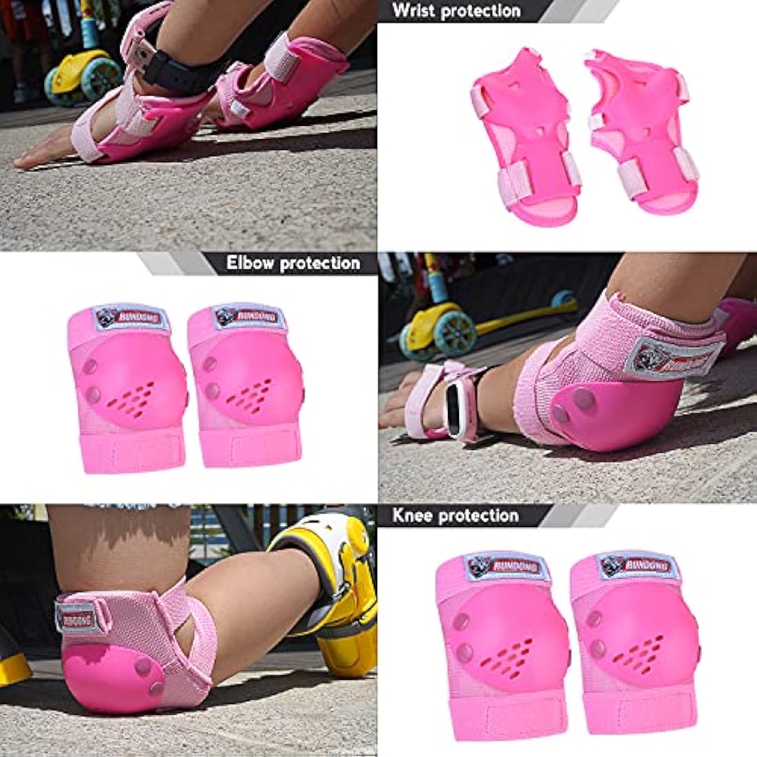 Jolof Store Kids Protective Gear Set – Knee Elbow Wrist Pads for 3-15