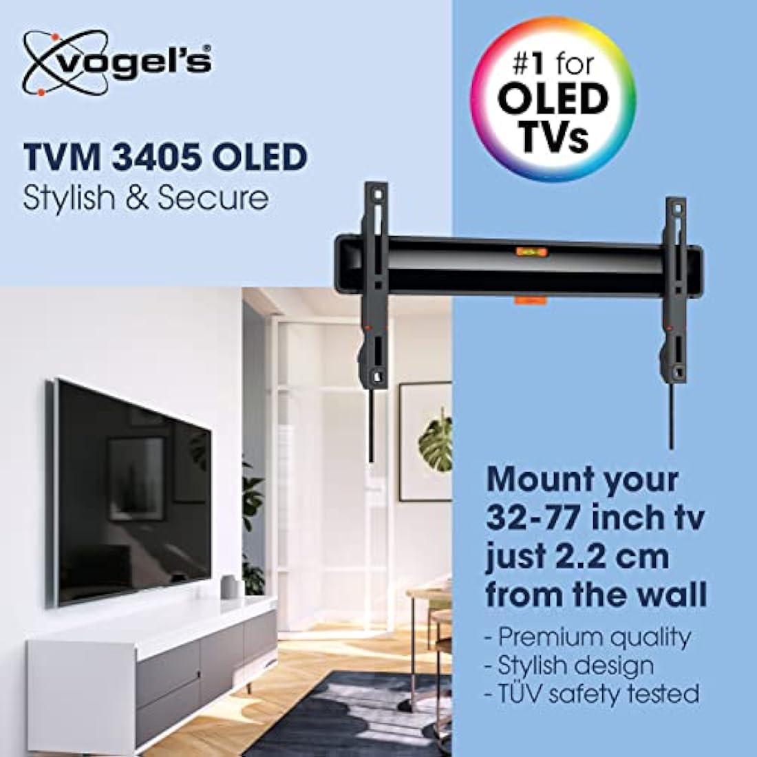 Vogel's TVM 3405SP Flat OLED TV Wall Mount | 32-77 inch | VESA 400x200