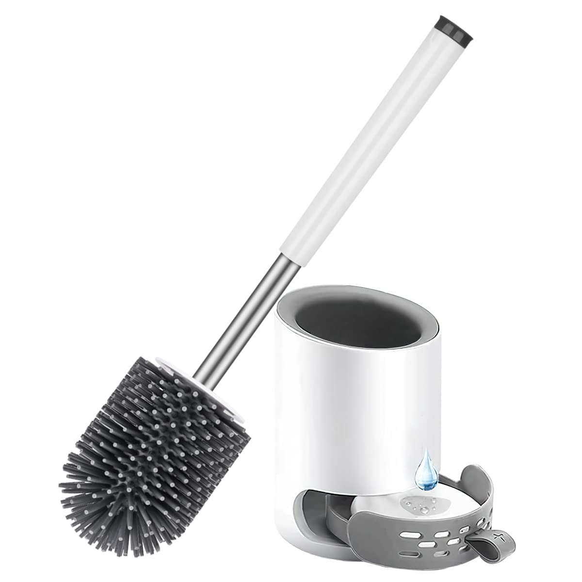 Braoses Silicone Toilet Brush with Holder | Wall Mounted & Quick Drying