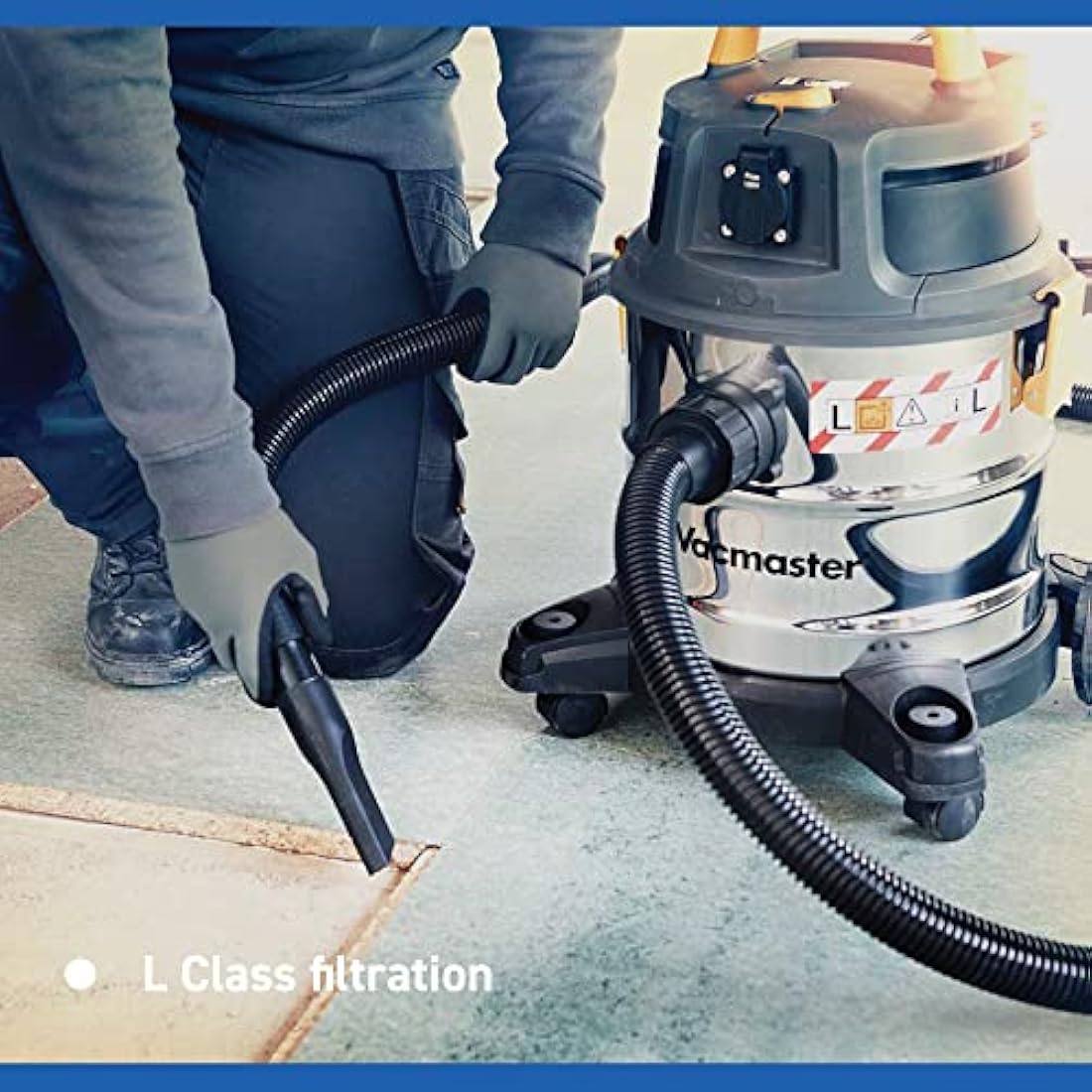 Vacmaster 20L L-Class Dust Extractor | 1600W Wet & Dry Vacuum with HEPA 13