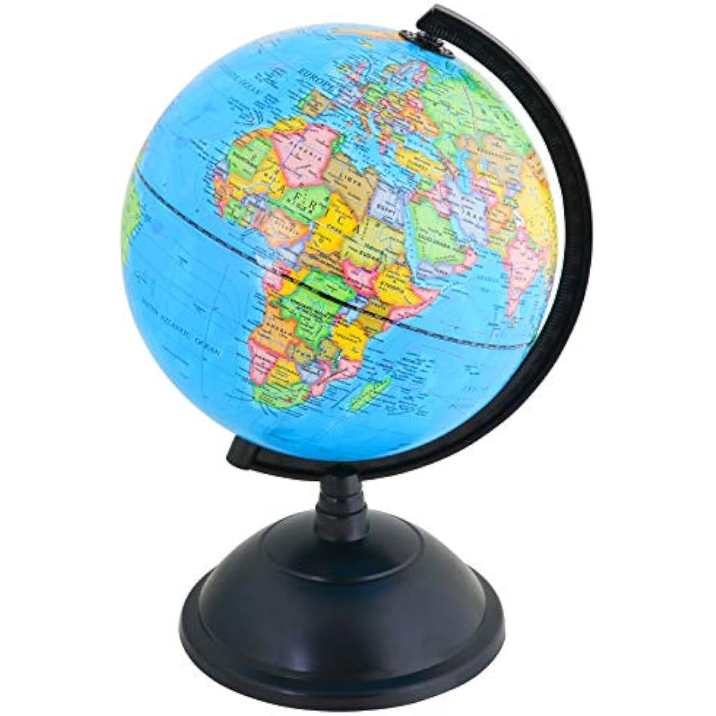 Exerz 20cm Rotating World Globe – Educational Political Map for Kids