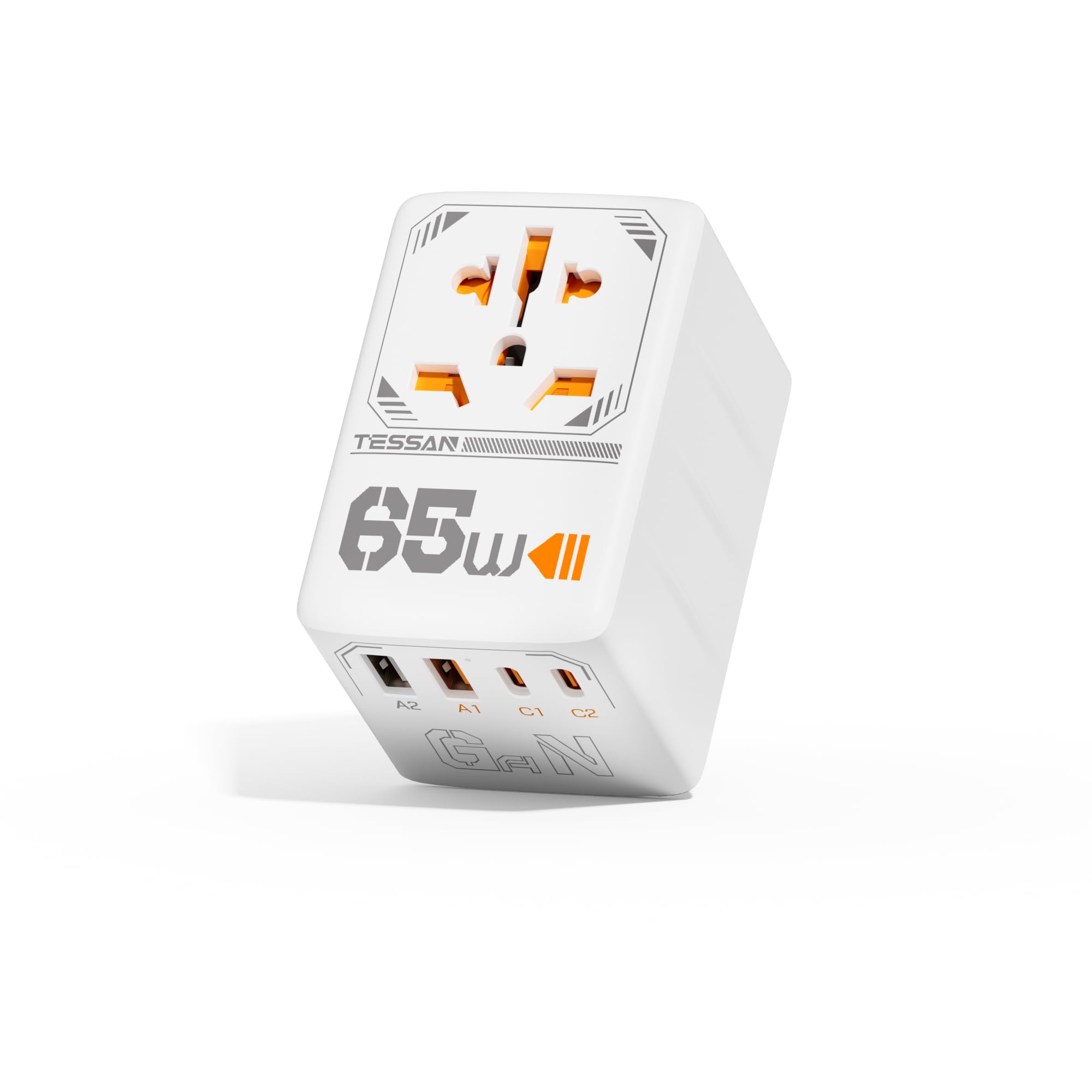 TESSAN 65W Universal Travel Adapter | 4 USB Ports Worldwide Plug