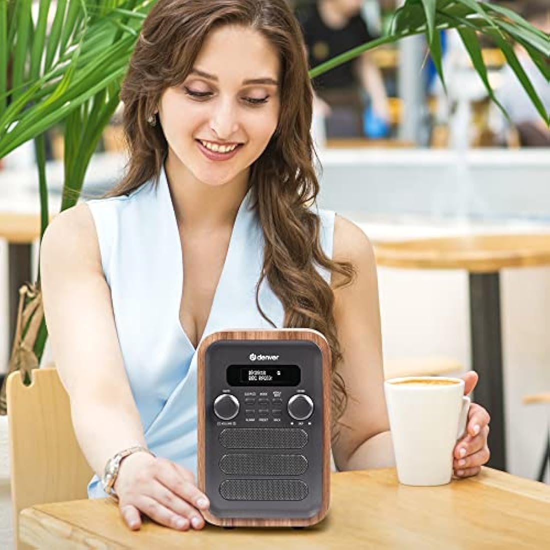 Denver DAB-48 Digital Radio – Bluetooth Speaker & Alarm Clock with Remote