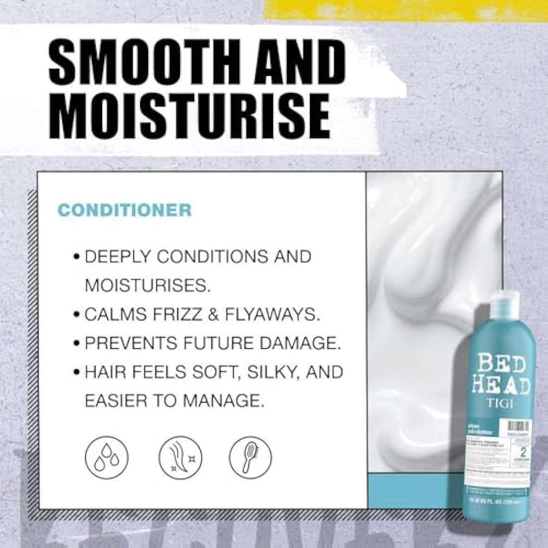 Bed Head by TIGI Recovery Shampoo and Conditioner Set for Dry Hair - 750ml